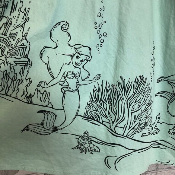 Torrid Disney Little Mermaid Mint Green and Black Dress - Picture 5 of 8